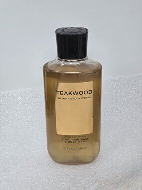 Bath & Body Works Teakwood 3-In-1 Hair Face & Body Wash For Men 10 Fl Oz